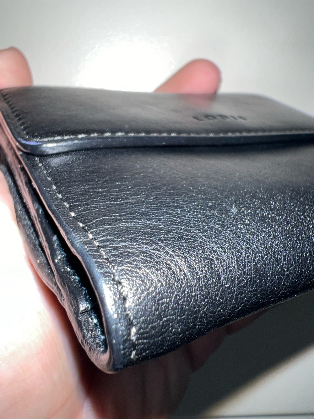 Lodis Black Leather Compact Fold Wallet - Picture 10 of 10